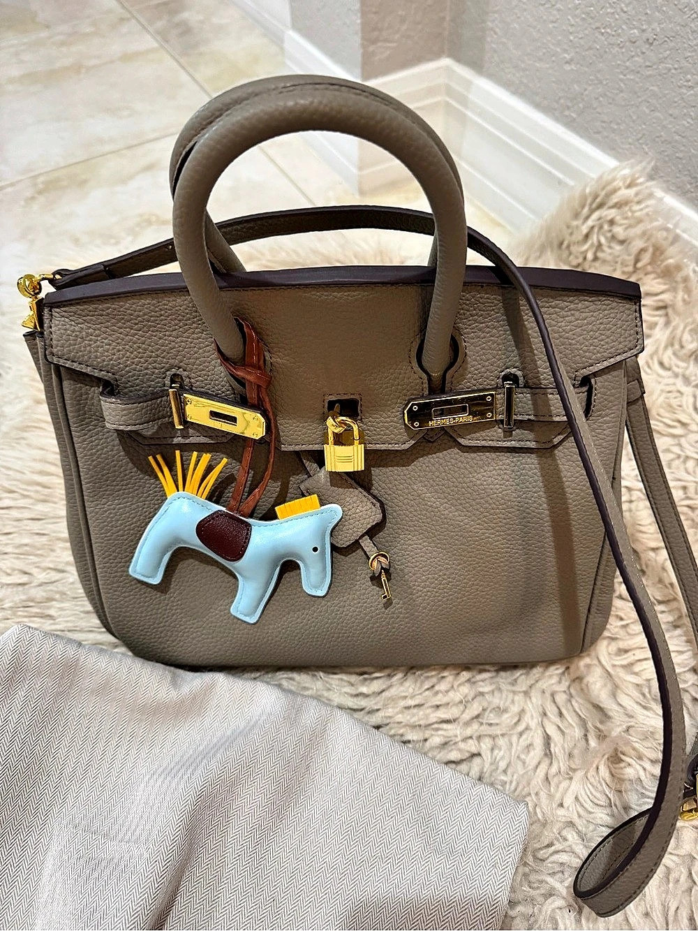Inspired Brand Satchel in grey Like New